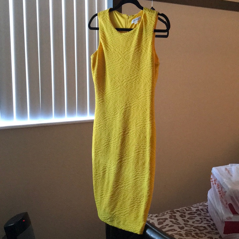 Calvin Klein Yellow Dress